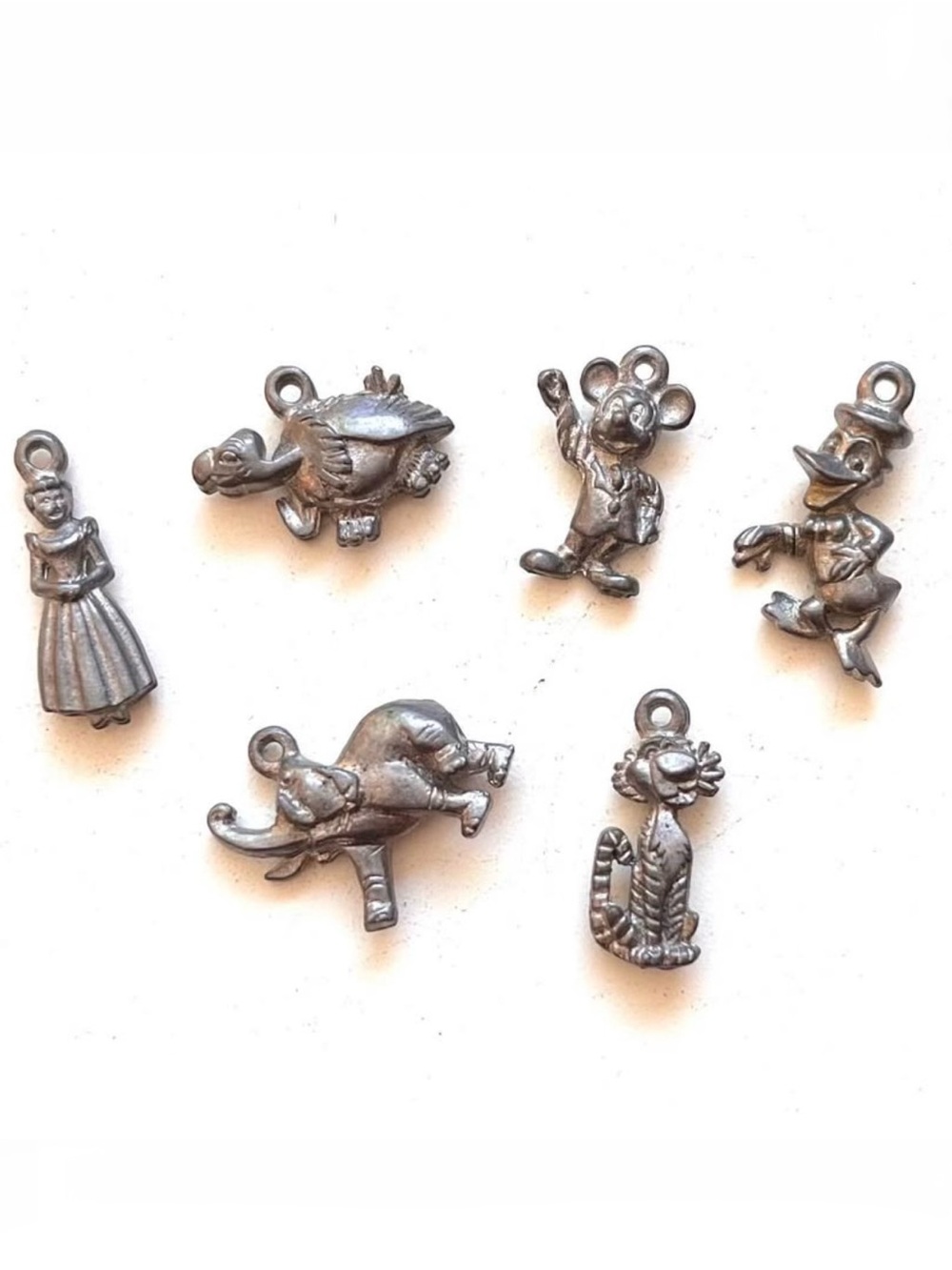 VINTAGE 1963 WALT DISNEY CHARMS — 6 Pieces